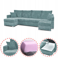 Narożnik Bonito Big wolnostojący z funkcją spania DL i pojemnikami