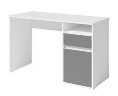 Biurko 120 cm GENESIS - Biały / Szary Grafit