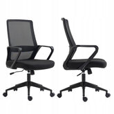 Fotel Obrotowy Czarny Biurowy Ergonomiczny Z Mikro Siatki Dla Dzieci Wzrostu 80 155 Cm Regulowana Wysokość 10 Cm