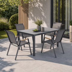 Krzesło ogrodowe CELESTE - Kolor Popielaty
