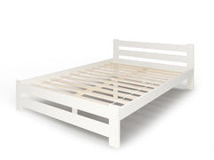 Białe Łóżko Sosnowe Arizona 140x200 Lakierowane Skandynawskie