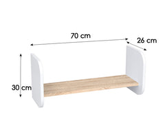 Lendo Półka Wisząca 70 cm biało-szara - estetyczne przechowywanie