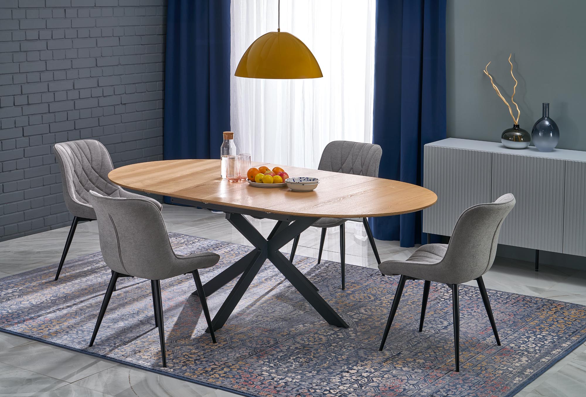 Krzesło MILAN – nowoczesne tapicerowane krzesło w eleganckim popielatym odcieniu
