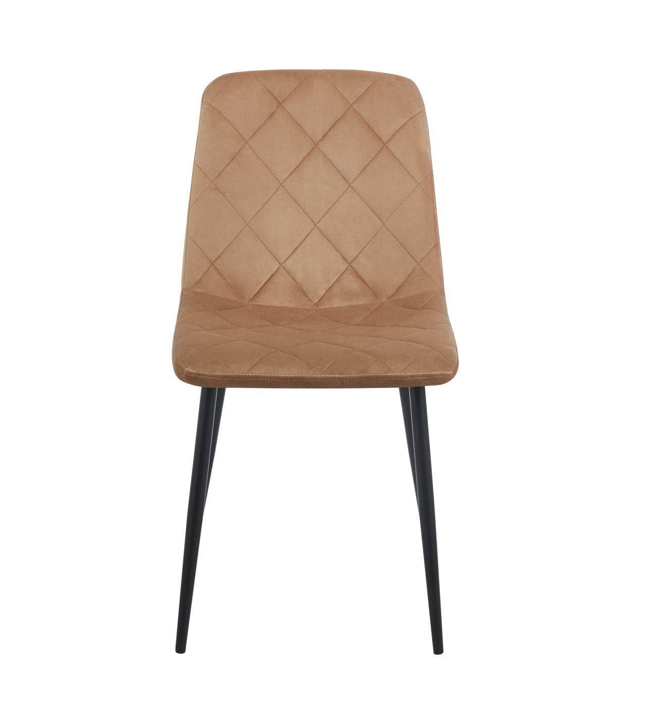 Krzesło K6 FX Welurowe Cappuccino Eleganckie Czarne Nogi