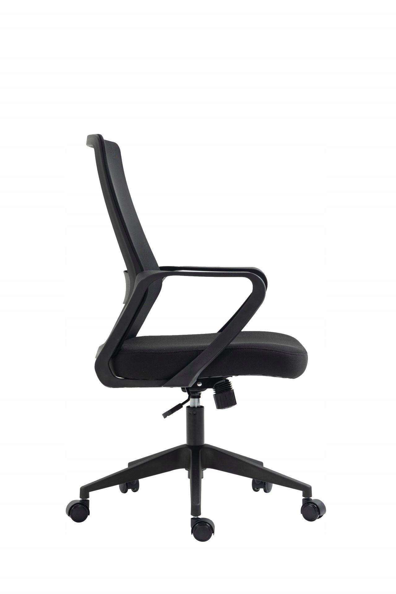 Fotel Obrotowy Czarny Biurowy Ergonomiczny Z Mikro Siatki Dla Dzieci Wzrostu 80 155 Cm Regulowana Wysokość 10 Cm