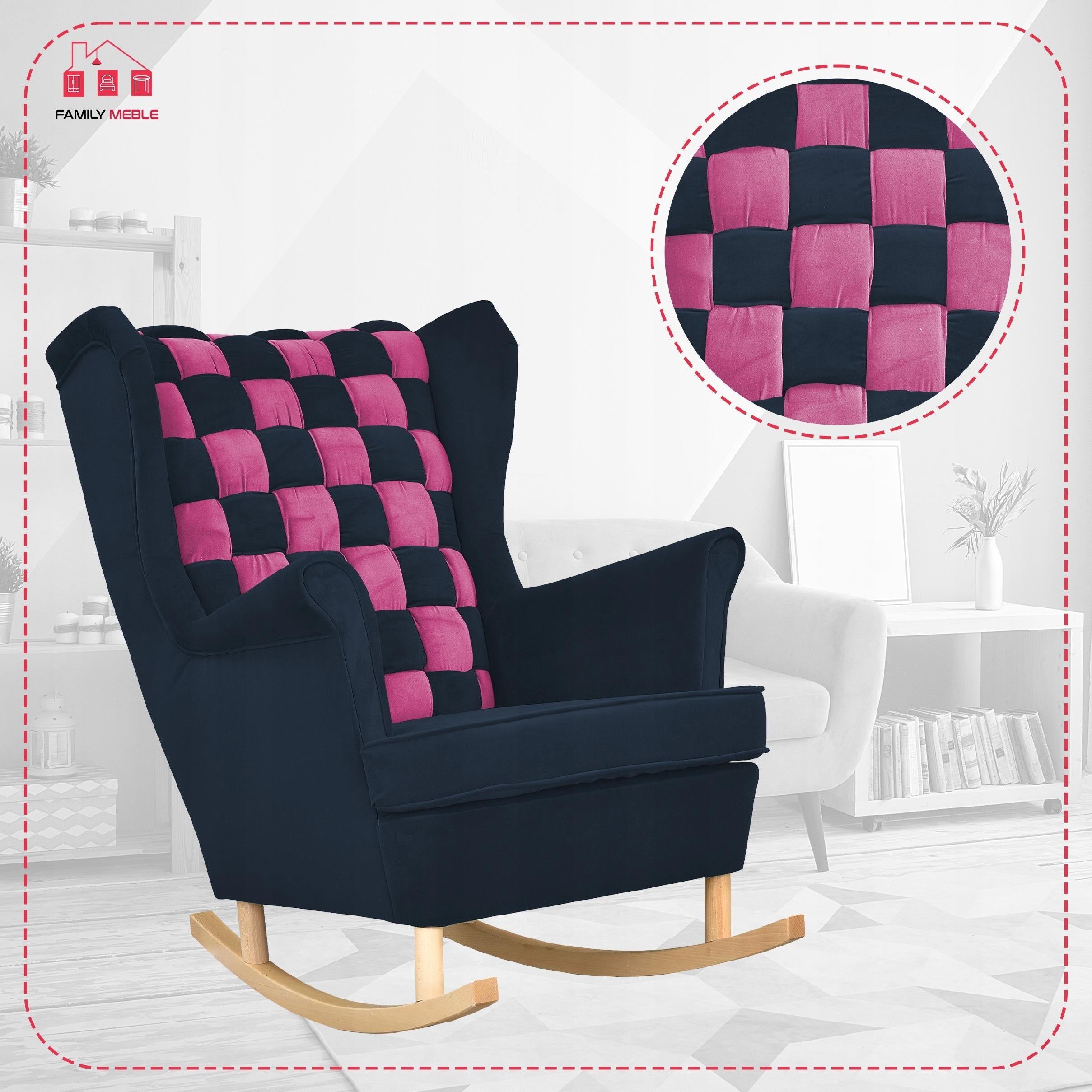 Fotel Uszak Bujany Carol Duo Family Meble | Płozy, Personalizowany