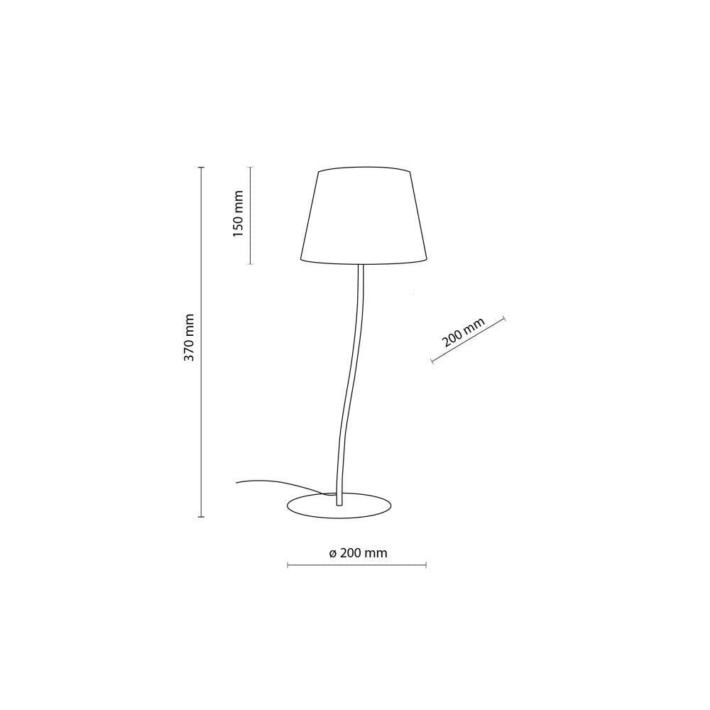 Lampa stołowa TK Lighting Nicola 6640, pomarańczowa, minimalistyczna