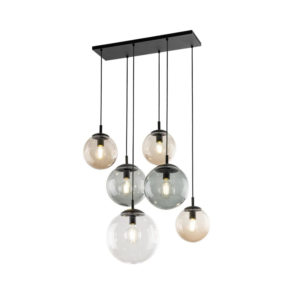 Lampa wisząca TK Lighting Esme: nowoczesne szklane klosze multi