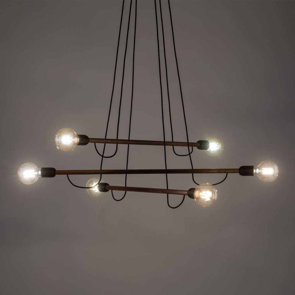 Lampa wisząca Helix czarny orzech 4950 TK Lighting